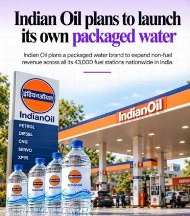 Indian Oil packaged drinking water rollout across fuel stations